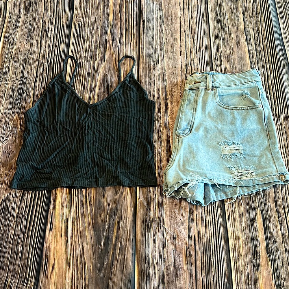 John Galt/ Brandy Melville Crop Shirt